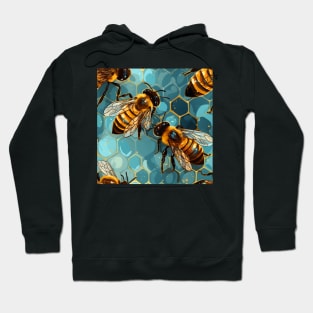 Honeycomb and Bee Pattern 11 Hoodie